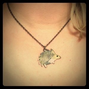 Adorable Modcloth Hedgehog Pledge Necklace